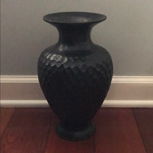 Black wooden vase